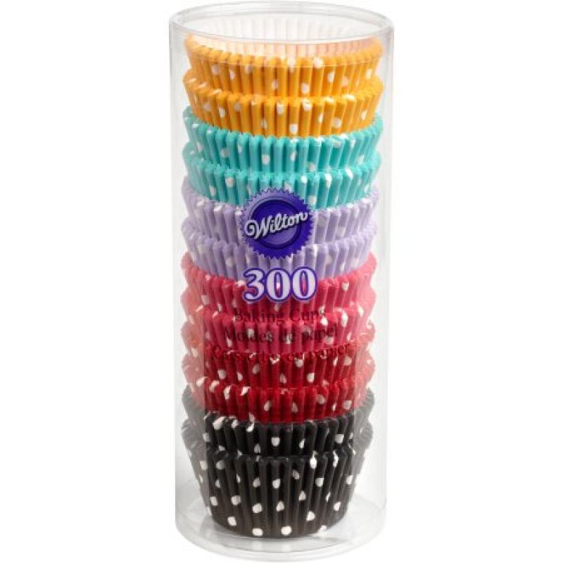 Wilton Standard Baking Cup Liners,, Polka Dots, 300 ct. 415-2286