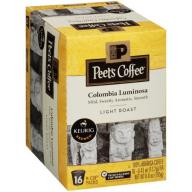 Peet&#039;s Coffee Colombia Luminosa Light Roast Coffee K-Cups, 0.43 oz, 16 count