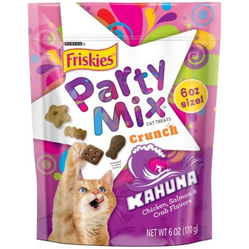 Purina Friskies Party Mix Crunch Kahuna Cat Treats 6 oz. Pouch
