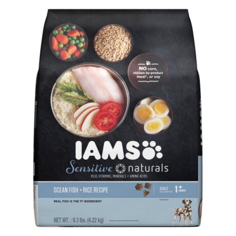 IAMS Sensitive Naturals Adult Ocean Fish and Rice Recipe Dry Dog Food 9.3 Pounds