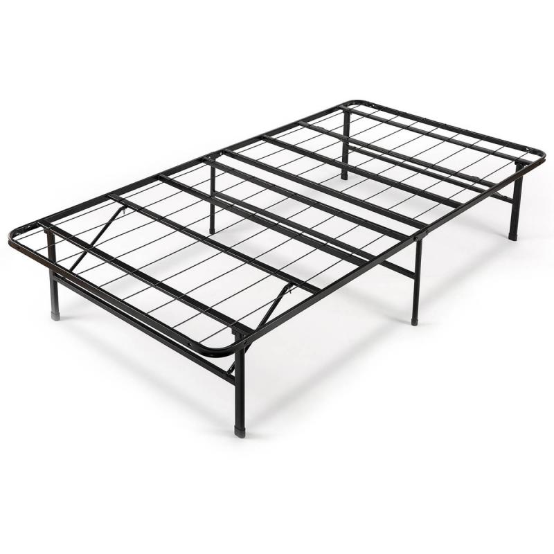 Smart Base Steel Bed Frame-Size XL-Twin (Black)