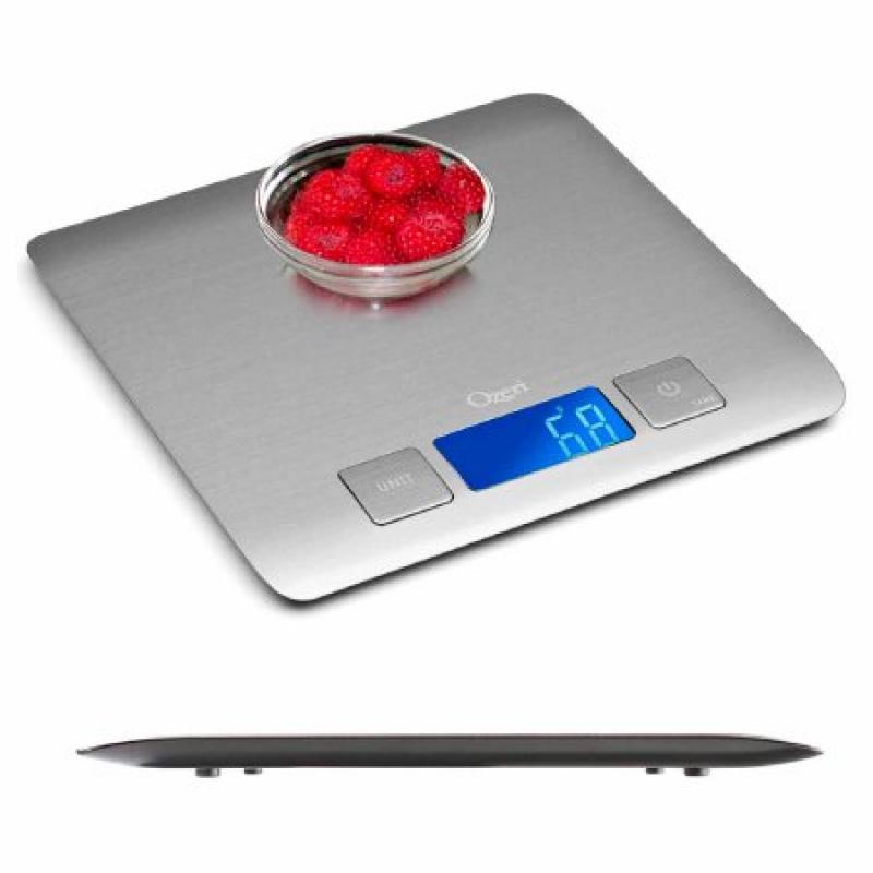 Zenith Professional Digital Kitchen Scale by Ozeri, Ultra Refined Stainless Steel
