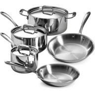 Tramontina 8-Piece 18/10 Stainless Steel Tri-Ply Clad Cookware Set