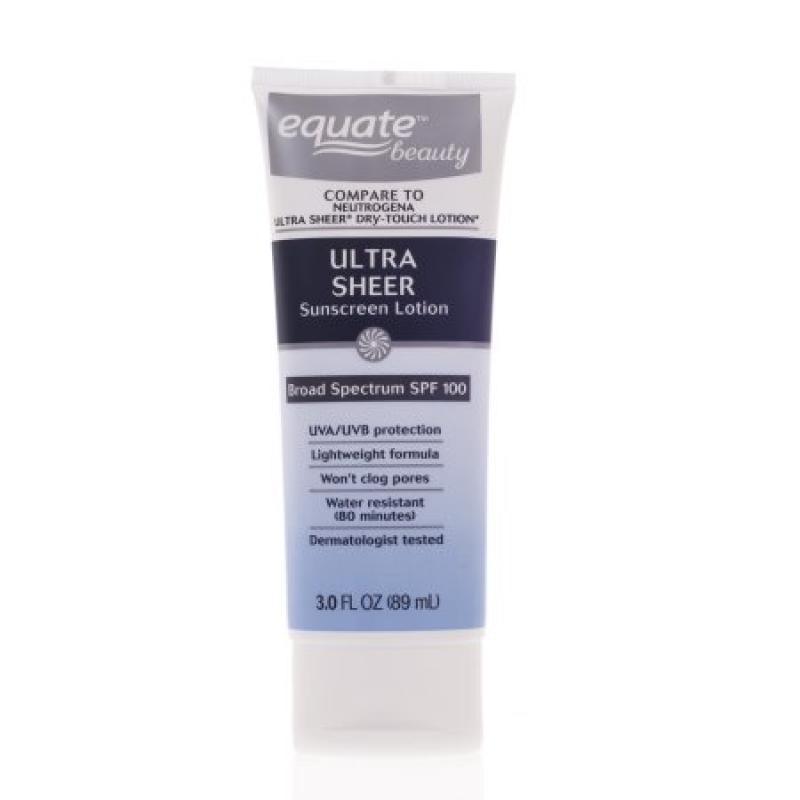 Equate Beauty Ultra Sheer Sunscreen Lotion, SPF 100