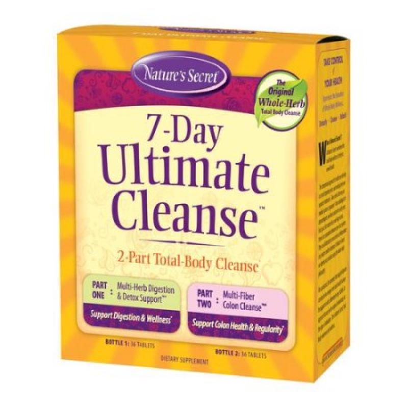 Nature&#039;s Secret 7-Day Ultimate Cleanse 2-Part Total-Body Cleanse Tablets, 72 count