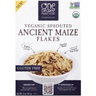 One Degree Organic Foods Veganic Sprouted Ancient Maize Flakes Cereal, 12 oz, (Pack of 6)
