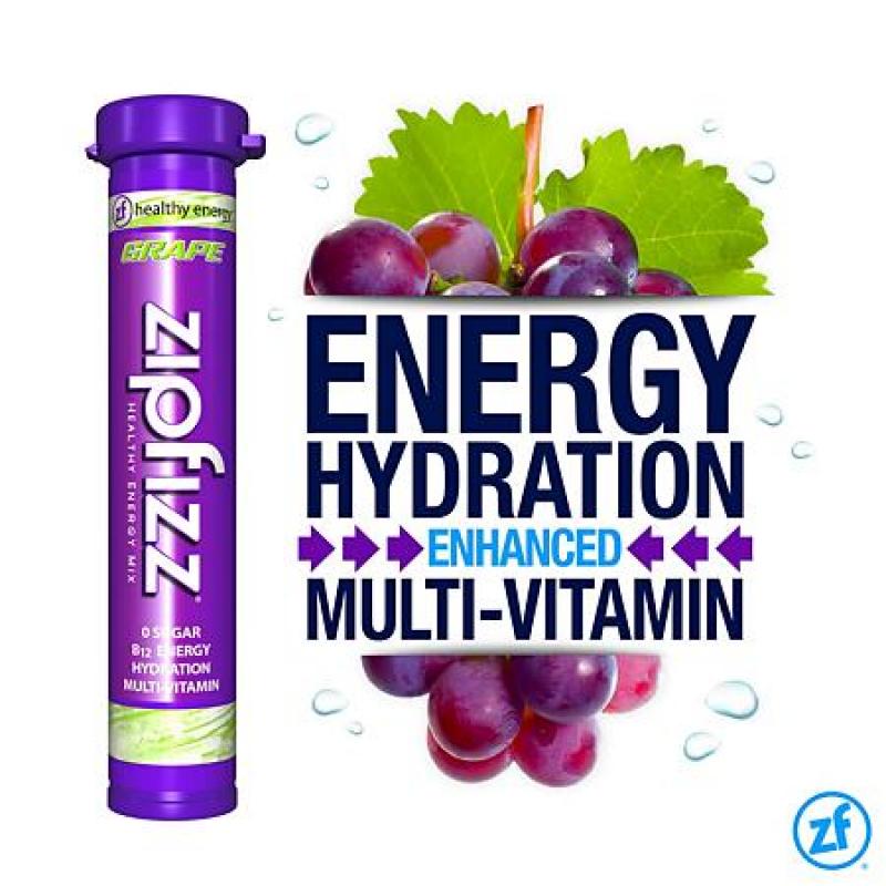 Zipfizz Energy Drink Mix, Grape (20 ct)