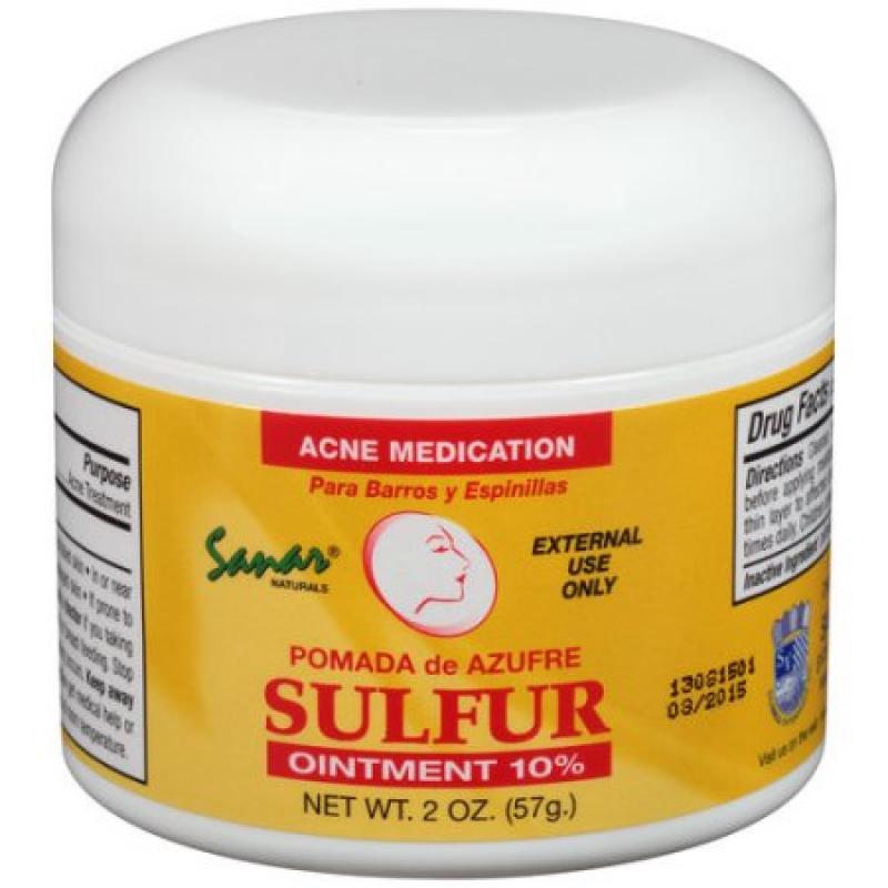Sanar Naturals Sulfur Ointment, 10% Acne Medication, 2 oz