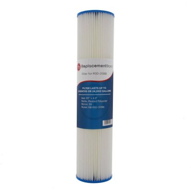 Pentek R30-BB Comparable 30 Micron Pleated Polyester Sediment Filter