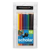 Prismacolor Scholar Colored Pencil Set, 2B, 12 Assorted Colors/Set