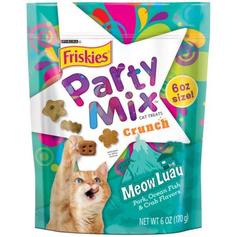 Purina Friskies Party Mix Crunch Meow Luau Treats 6 oz. Pouch
