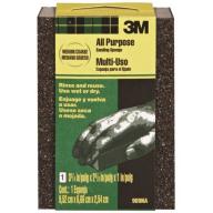 3M All Purpose Sanding Sponge Medium/Coarse grit, 3.75 in x 2.625 in x 1 in, Open Stock