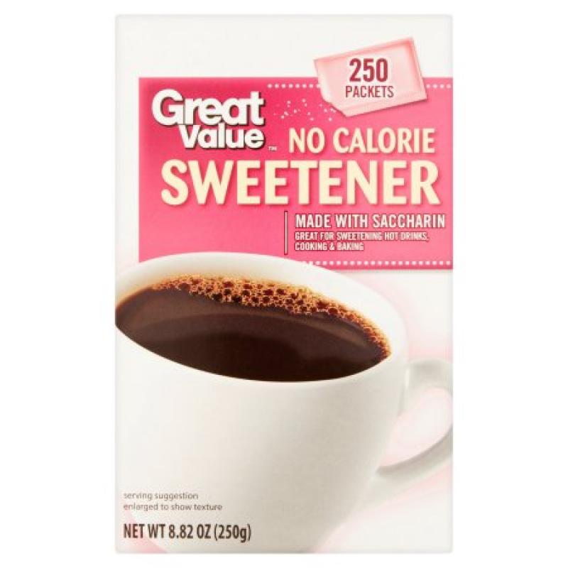 Great Value No Calorie Sweetener Packets, 250ct