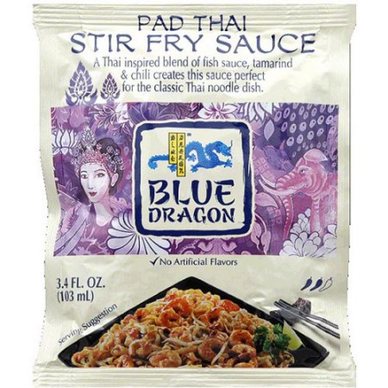 Blue Dragon Pad Thai Stir Fry Sauce, 3.4 fl oz, (Pack of 12)