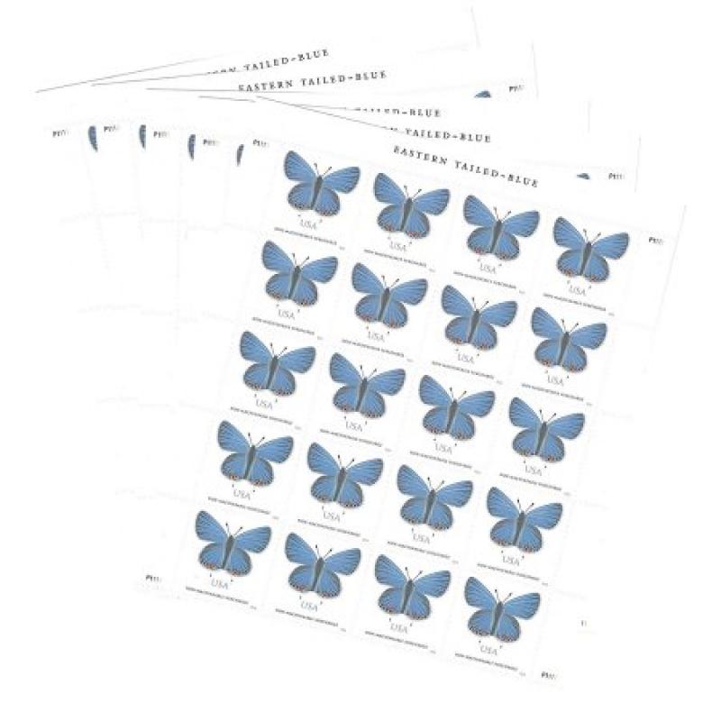 Eastern Tailed-Blue 5 Sheets of 20 stamps two-ounce Forever USPS Postage stamps, greeting card, square envelopes, Wedding stamps (100 Stamps)
