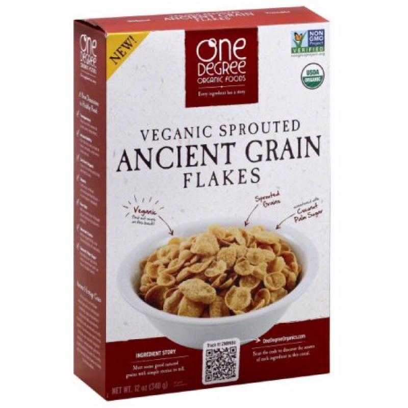 One Degree Organic Foods Veganic Sprouted Ancient Grain Flakes Cereal, 12 oz, (Pack of 6)