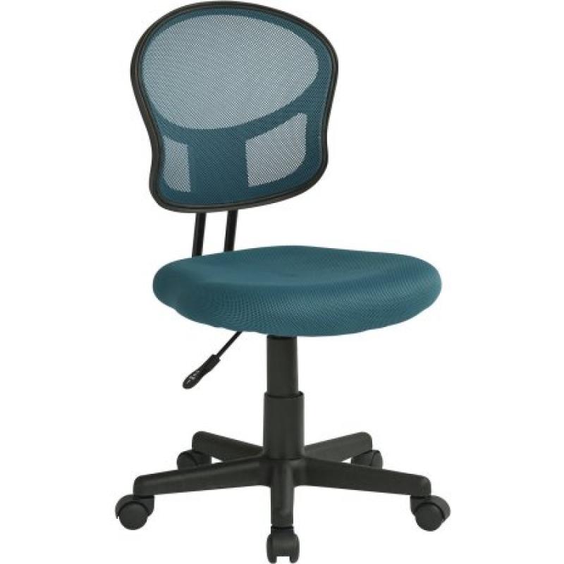 OSP Designs Mesh Task Chair, Blue Fabric