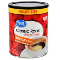 Great Value Classic Medium Roast Ground Coffee, 48 oz