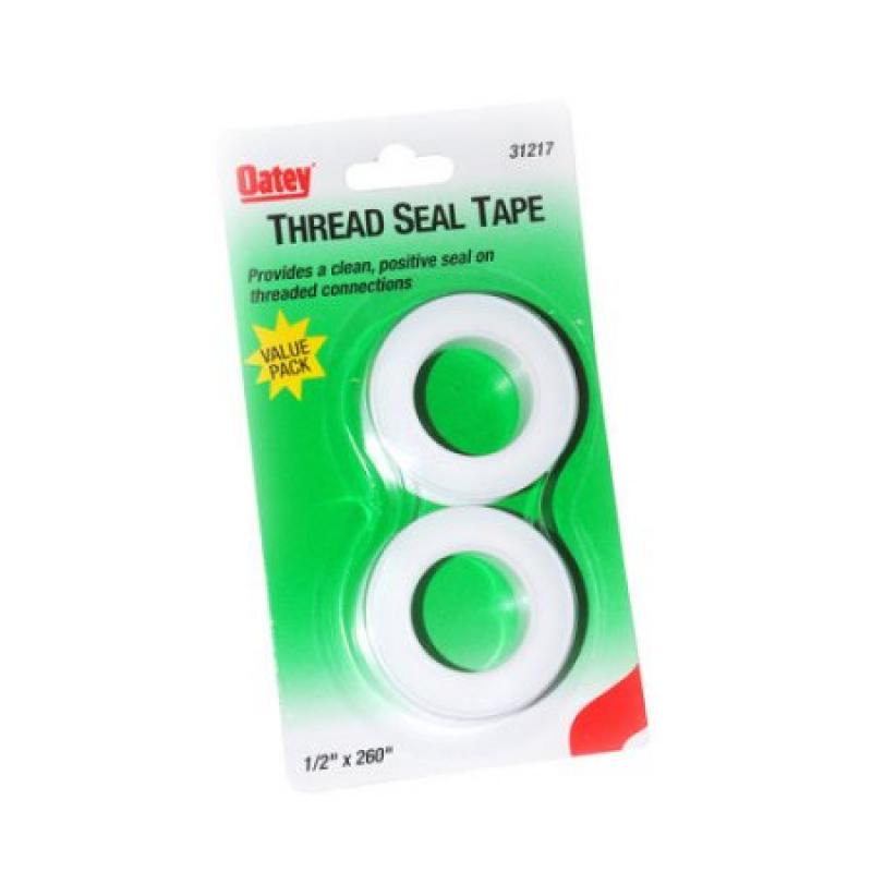 Oatey Thread Seal Tape, White, 1/2" x 260, 2pc