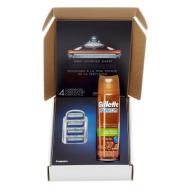 Gillette® Fusion® Manual Razor Blade Refills 4ct + Fusion HydraGel Shave Gel 7oz, 1 kit