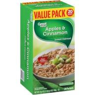Great Value Apple Cinnamon Instant Oatmeal 20 ct