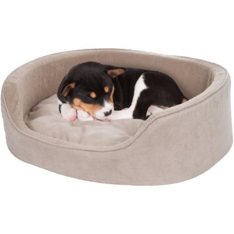 PETMAKER Large Cuddle Round Microsuede Pet Bed, Clay