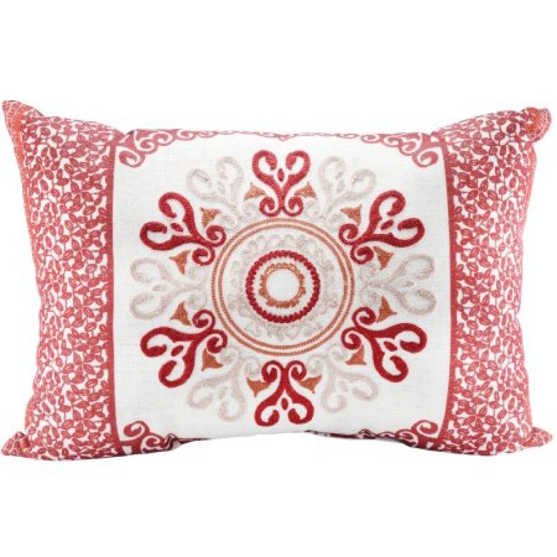 Better Homes and Gardens 14" x 20" Embroidered Medallion Decorative Pillow