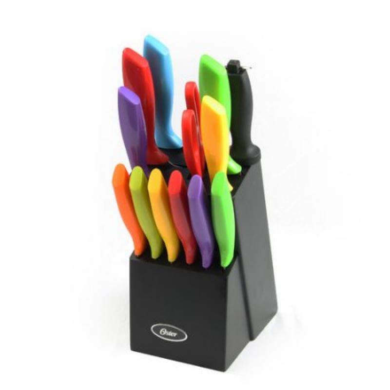Oster 14pc Cutlery Set with Wood Storage Block
