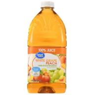 Great Value 100% Juice No Sugar Added, White Grape Peach, 64 Fl Oz, 1 Count