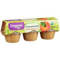 Great Value Organic Unsweetened Applesauce, 4 Oz., 6 count