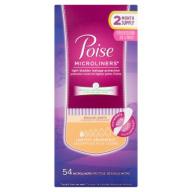 Poise Microliners Lightest Absorbency Regular Length Incontinence Panty Liners, 54 ct