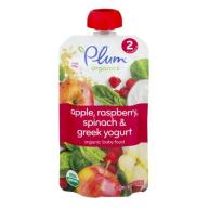 Plum Organics Baby Food Raspberry, Spinach & Greek Yogurt, 3.5 OZ