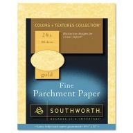 Southworth Parchment Specialty Paper, Gold, 8-1/2 x 11, 100/Box