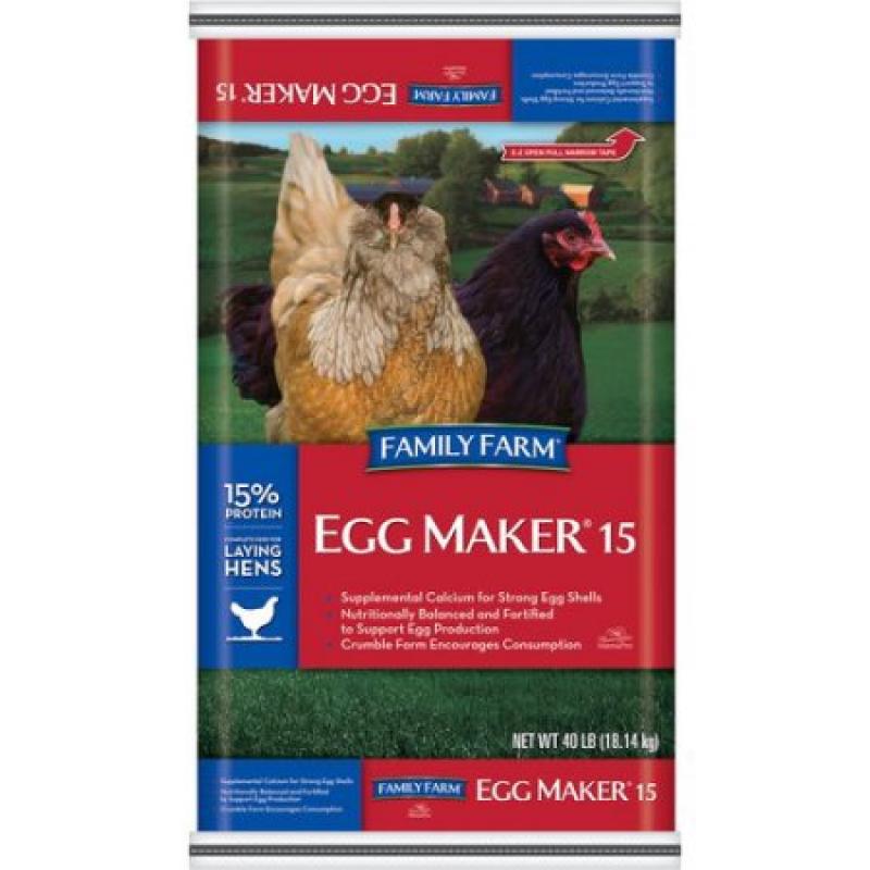 Family Farm Egg Maker Crumble Complete Animal Feed, 40 lb