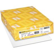 Neenah Paper Classic Laid Stationery Writing Paper, 8.5" x 11", Avon White, 500 Sheets