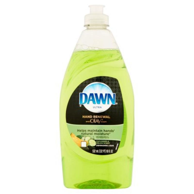 Dawn® Hand Renewal Dishwashing Liquid Dish Soap, with Cucumber Melon™, 18 oz