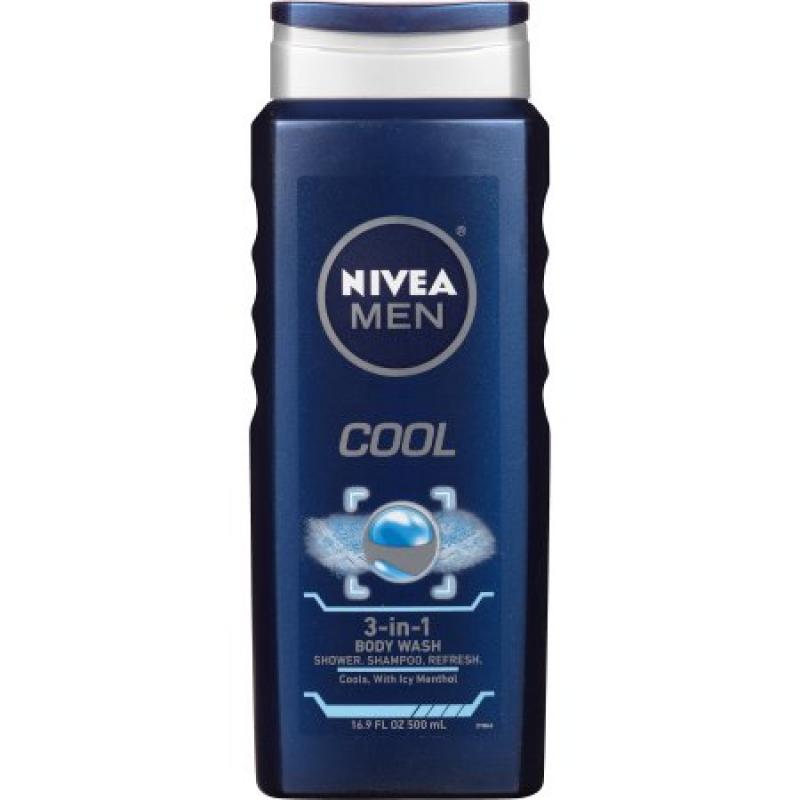 NIVEA Men Cool 3-in-1 Body Wash 16.9 fl. oz.
