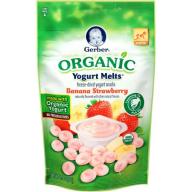 Gerber Organic Yogurt Melts Freeze-Dried Yogurt Snacks Banana Strawberry, Naturally Flavored with Other Natural Flavors , 1 Ounce, 1 Count
