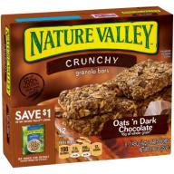 Nature Valley™ Oats &#039;n Dark Chocolate Crunchy Granola Bars 6-2 ct Pouches