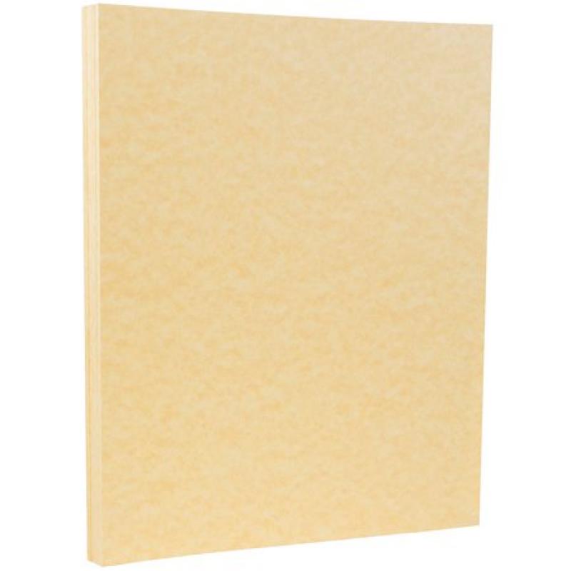 JAM Paper Parchment Paper, 8.5 x 11, 24 lb Antique Gold Recycled, 100 Sheets/pack