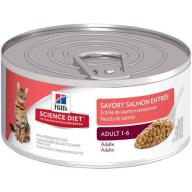 Hill&#039;s Science Diet Adult Savory Salmon Entrée Canned Cat Food, 5.5 oz, 24-pack