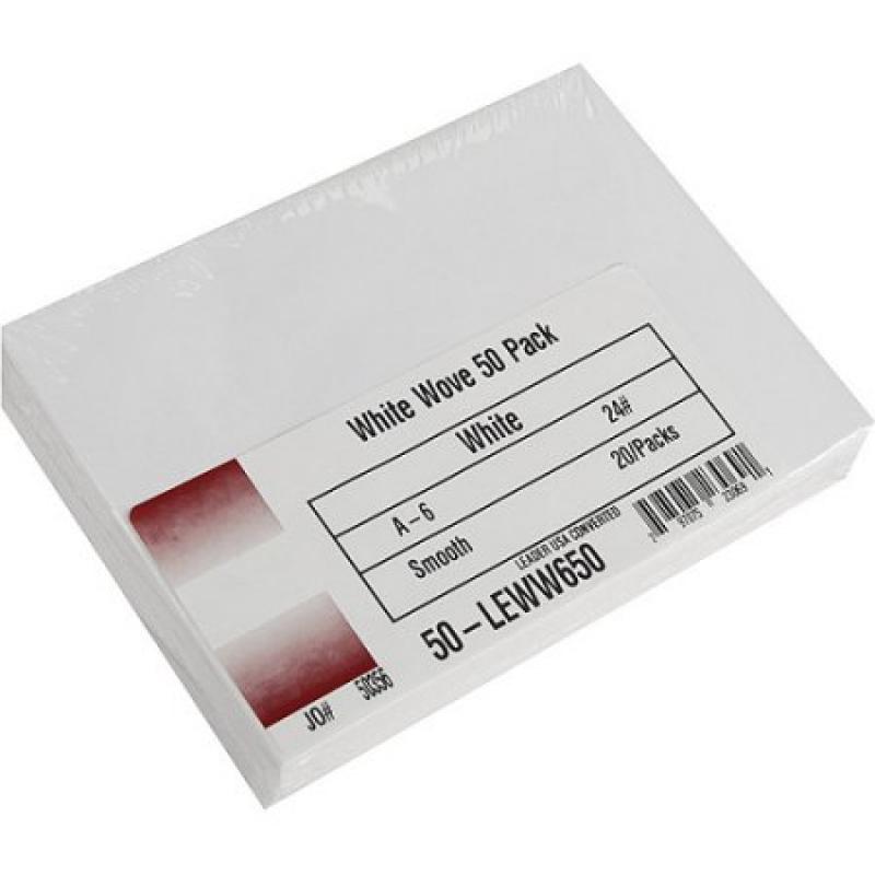 Leader Paper Products A6 Envelopes, 4.75" x 6.5", 50/Pkg
