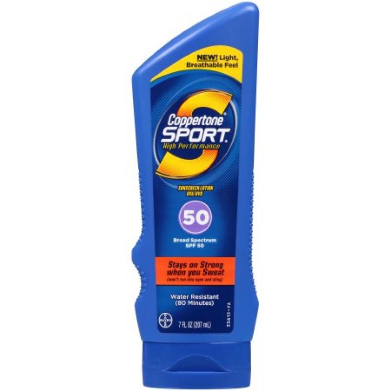 Coppertone Sport Sunscreen Lotion, SPF 50, 7 fl oz