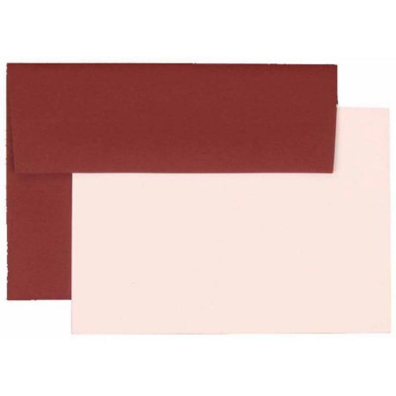 JAM Paper Personal Stationery Sets with Matching A6 Envelopes, Dark Red, 25-Pack