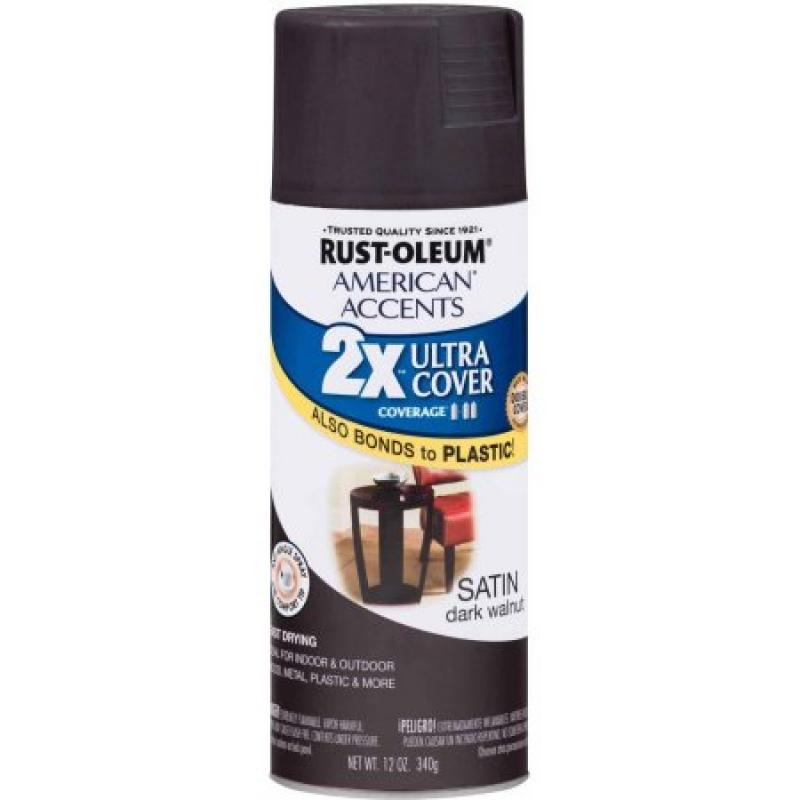 Rust-Oleum American Accents Ultra Cover 2x Paint, Satin Dark Walnut