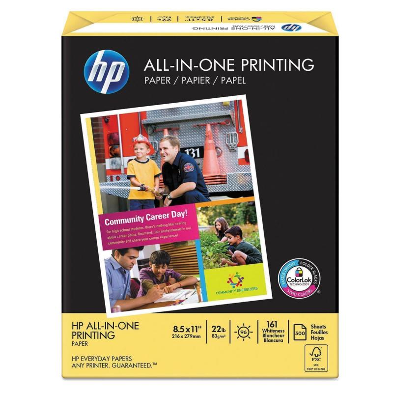 HP All-in-One Copy Paper, 22lb, 96 Bright, 8 1/2" x 11" 500 sheets