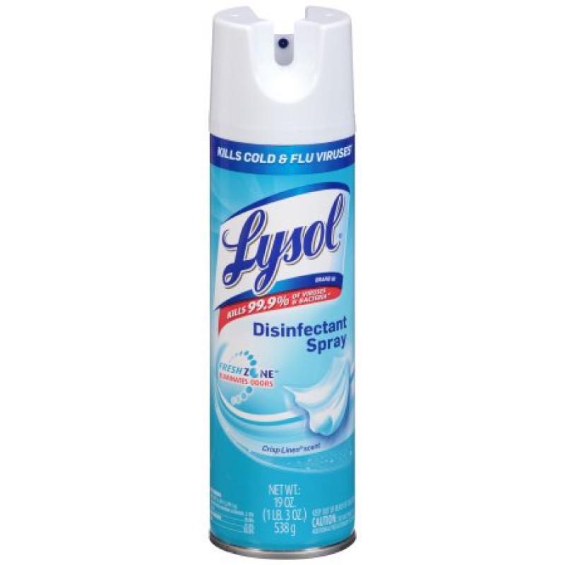 Lysol Disinfectant Spray, Crisp Linen, 19 Ounce