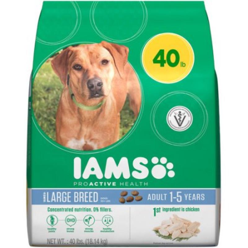 Iams ProActive Health Adult Large Breed Premium Dog Food, 40 lbs
