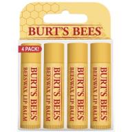 Burt&#039;s Bees 100% Natural Moisturizing Lip Balm, Beeswax, 4 Tubes in Blister Box