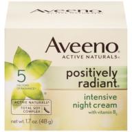 Aveeno Active Naturals Positively Radiant Intensive Night Cream, 1.7 oz